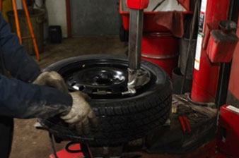 Removing tire from alloy
